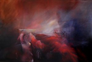 1984 - Reclining Form - Oil on Board- 1 x 1.5m