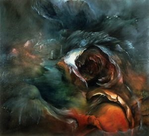 1985 - Emerging from Dusk to Night (Sold)- 2 x 1.7m