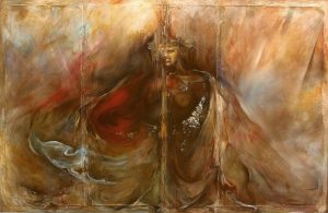 1992 - The Oracle (Sold) - Oil & Gold Leaf (Mixed Media) - 2.3 x 1.4m
