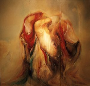 1995 - Temple Dancers (Sold) (Tryptych) - 2 x 1-7m