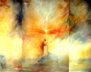 1997- Solitary Walk III (Triptych) (Sold) - 2.2 x 1.8m