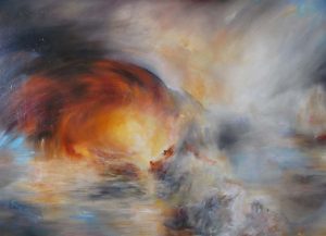 2014 - Cape Winter Storm with Sunlight (Sold) 1.6 x 1.2m