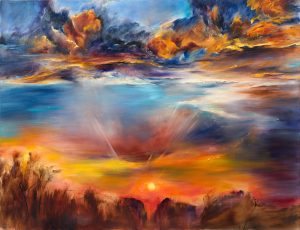 2017 - Scorched Earth at Sunset (Sold) - 1.7 x 1.3m